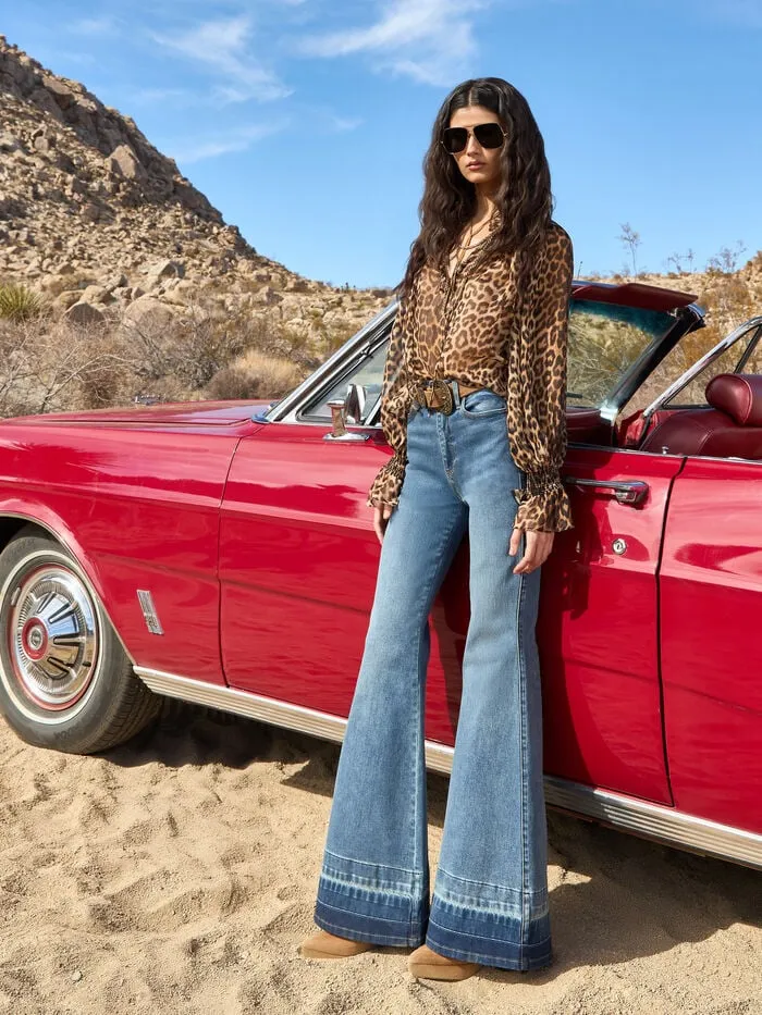 Alice Olivia PANTS WOMEN SB BELL JEAN Liana Vintage Blue