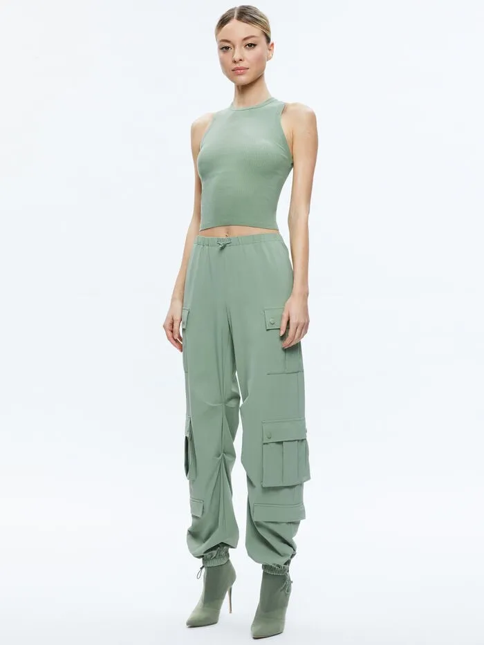 Alice Olivia PANTS WOMEN SHARA PARACHUTE CARGO PANT Sage