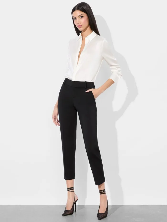 Alice Olivia PANTS WOMEN STACEY SLIM TROUSER Black