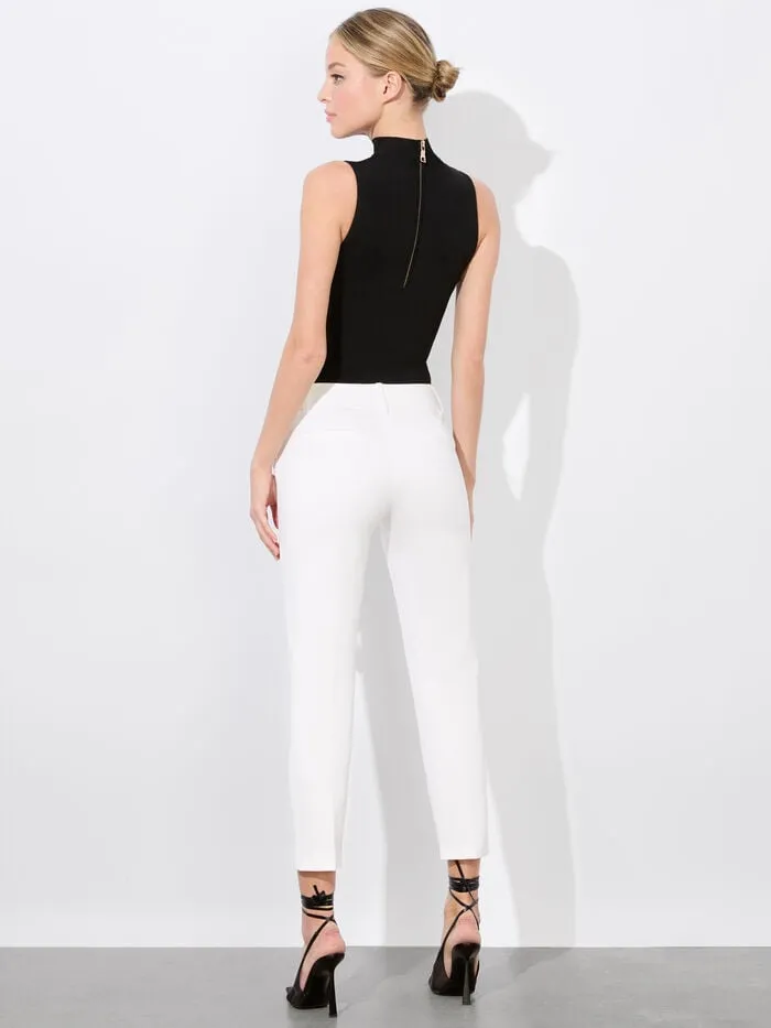Alice Olivia PANTS WOMEN STACEY SLIM TROUSER Off White