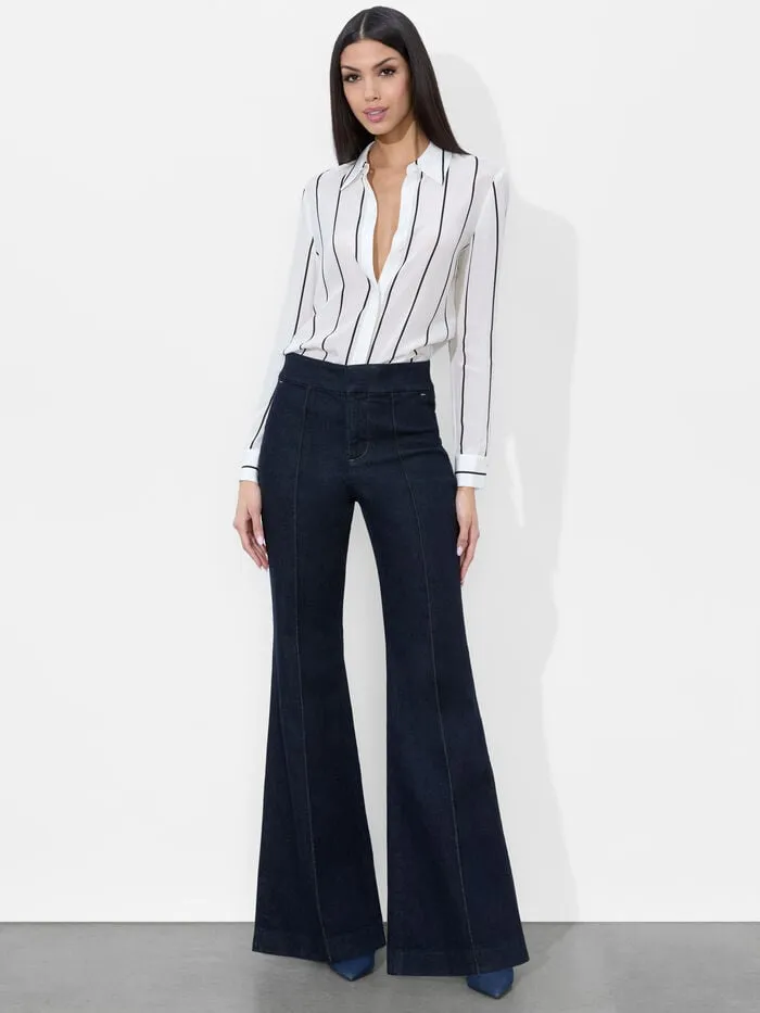 Alice Olivia PANTS WOMEN THE TROUSER JEAN Dark Rinse