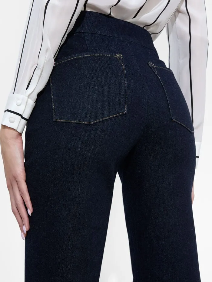 Alice Olivia PANTS WOMEN THE TROUSER JEAN Dark Rinse