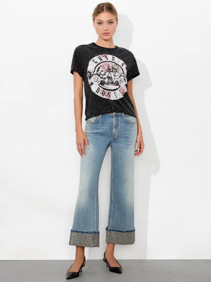 Alice Olivia PANTS WOMEN WEEZY EMBELLISHED JEAN Sierra Light Blue