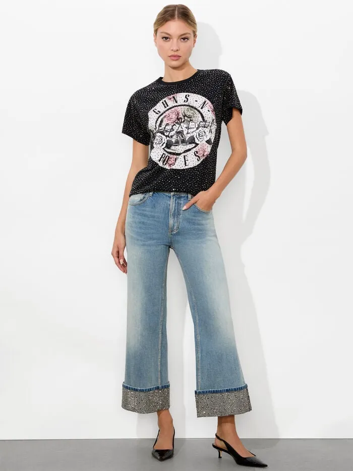 Alice Olivia PANTS WOMEN WEEZY EMBELLISHED JEAN Sierra Light Blue