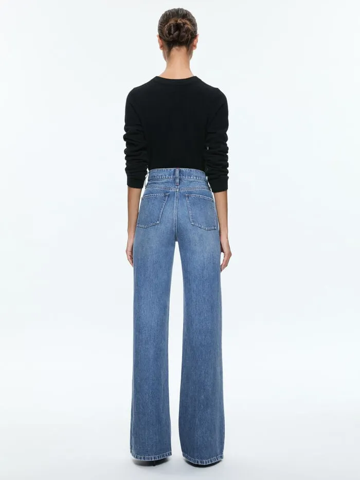 Alice Olivia PANTS WOMEN WEEZY JEAN Avery Blue