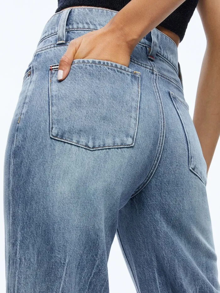 Alice Olivia PANTS WOMEN WEEZY JEAN Sadie Lt Vintage Blue