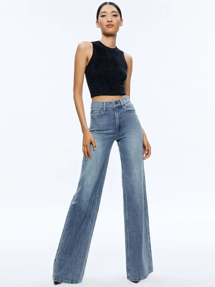 Alice Olivia PANTS WOMEN WEEZY JEAN Sadie Lt Vintage Blue
