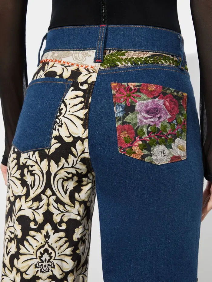 Alice Olivia PANTS WOMEN WEEZY MIXED MEDIA JEAN Lola Blueandmulti
