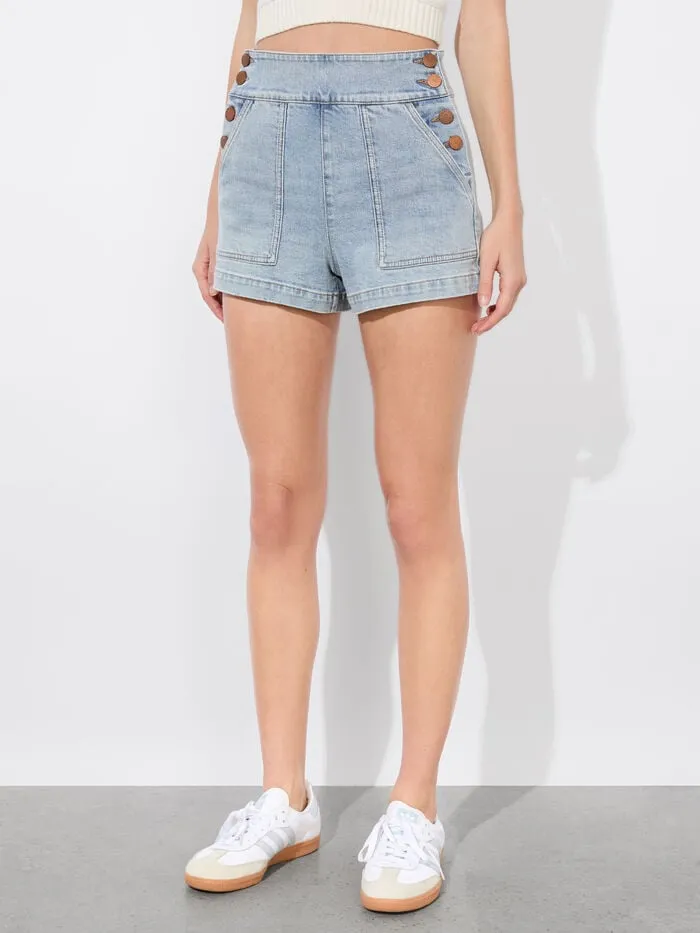 Alice Olivia SHORTS WOMEN DONALD JEAN SHORT Rockstar Blue