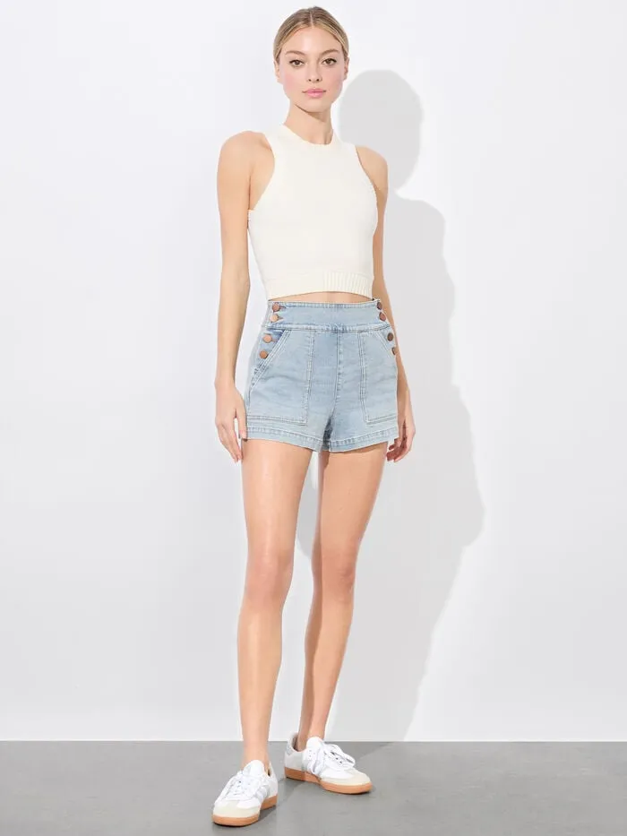 Alice Olivia SHORTS WOMEN DONALD JEAN SHORT Rockstar Blue