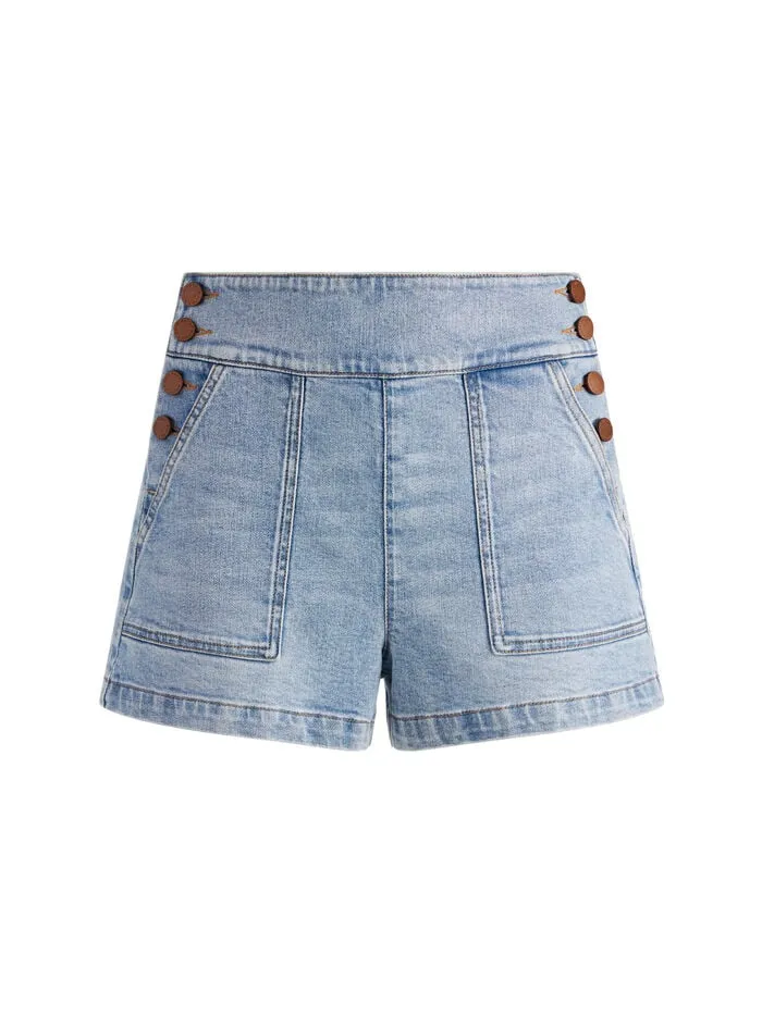 Alice Olivia SHORTS WOMEN DONALD JEAN SHORT Rockstar Blue