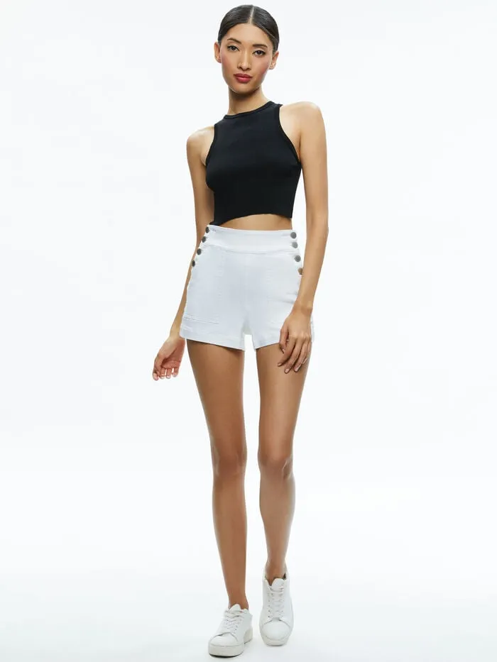 Alice Olivia SHORTS WOMEN DONALD JEAN SHORT White