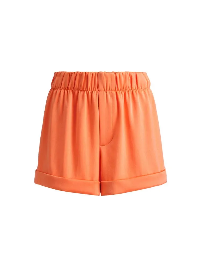 Alice Olivia SHORTS WOMEN RICHIE CUFFED LOW RISE BOXER SHORT Coral