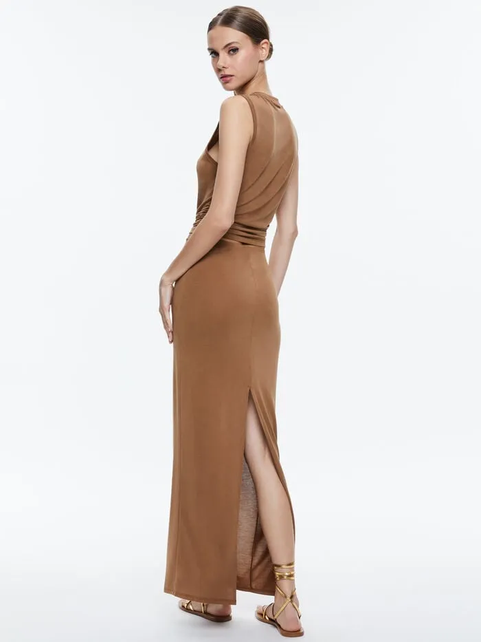 Alice Olivia SKIRTS WOMEN AGATHA LONG PENCIL SKIRT Camel