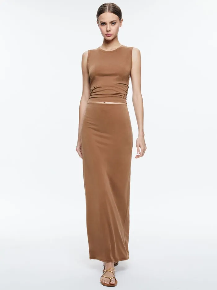 Alice Olivia SKIRTS WOMEN AGATHA LONG PENCIL SKIRT Camel