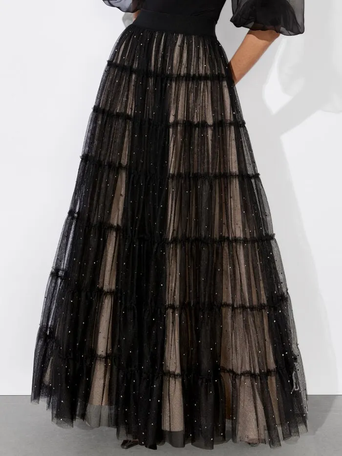 Alice Olivia SKIRTS WOMEN DARCY BALLGOWN SKIRT Blackandcrystal