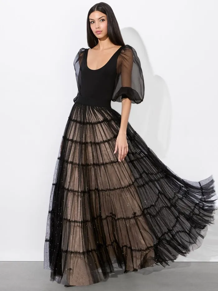 Alice Olivia SKIRTS WOMEN DARCY BALLGOWN SKIRT Blackandcrystal
