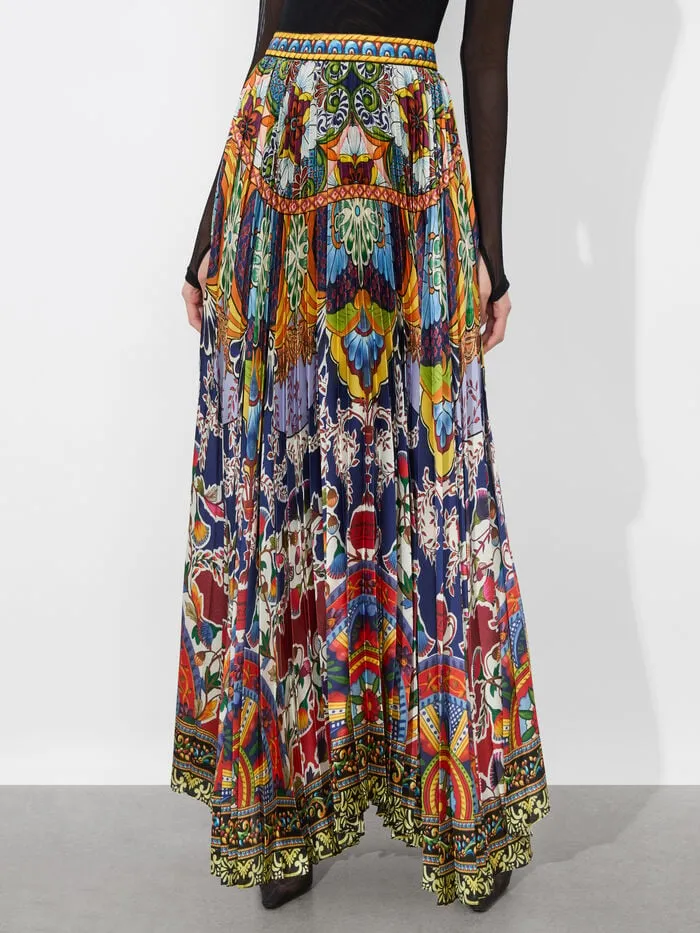 Alice Olivia SKIRTS WOMEN KATZ MAXI PLEATED SKIRT On The Road