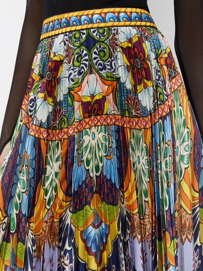 Alice Olivia SKIRTS WOMEN KATZ MAXI PLEATED SKIRT On The Road