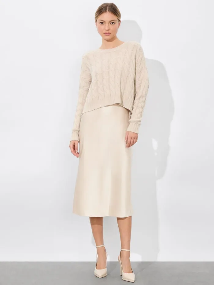 Alice Olivia SKIRTS WOMEN MAEVE SLIP SKIRT Chino