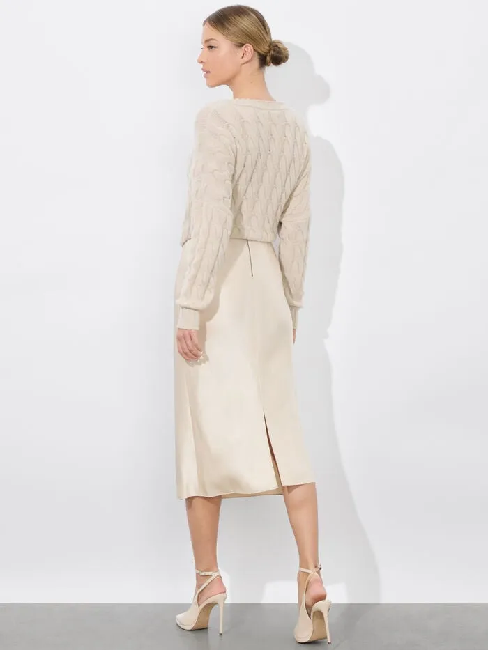 Alice Olivia SKIRTS WOMEN MAEVE SLIP SKIRT Chino