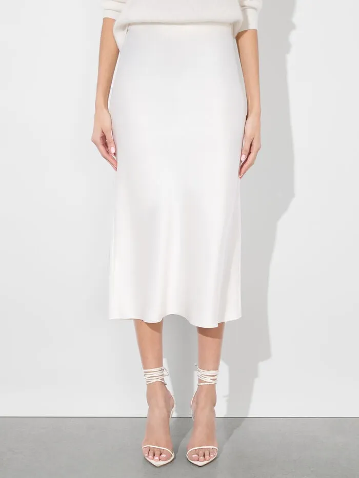 Alice Olivia SKIRTS WOMEN MAEVE SLIP SKIRT Off White