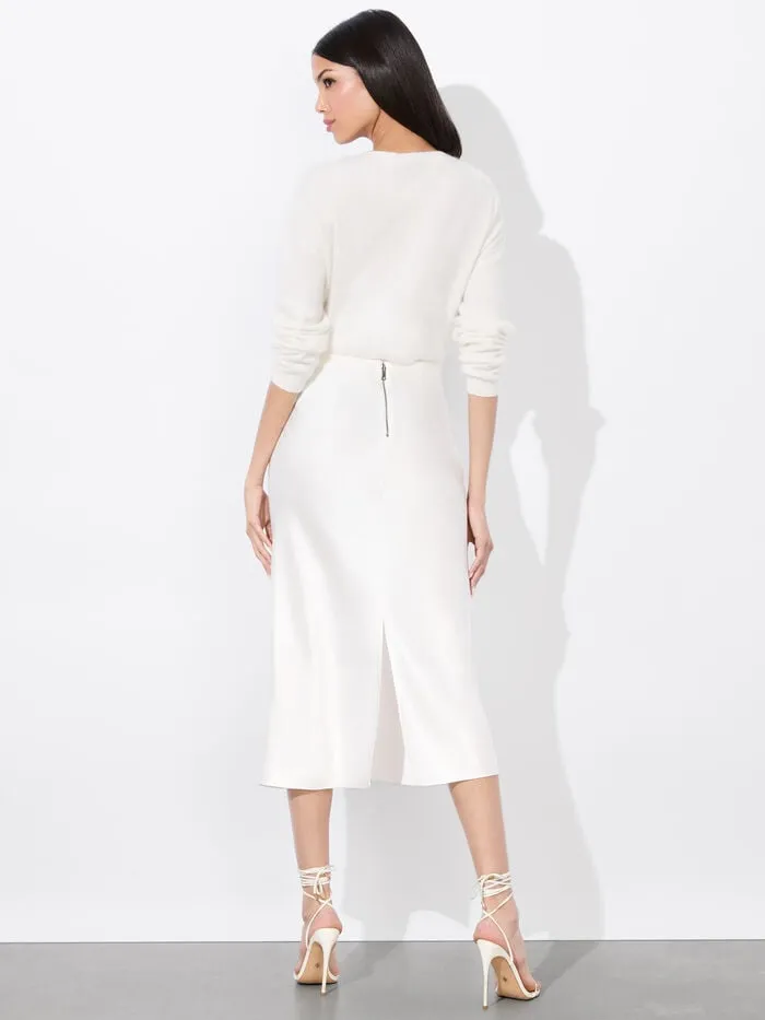 Alice Olivia SKIRTS WOMEN MAEVE SLIP SKIRT Off White