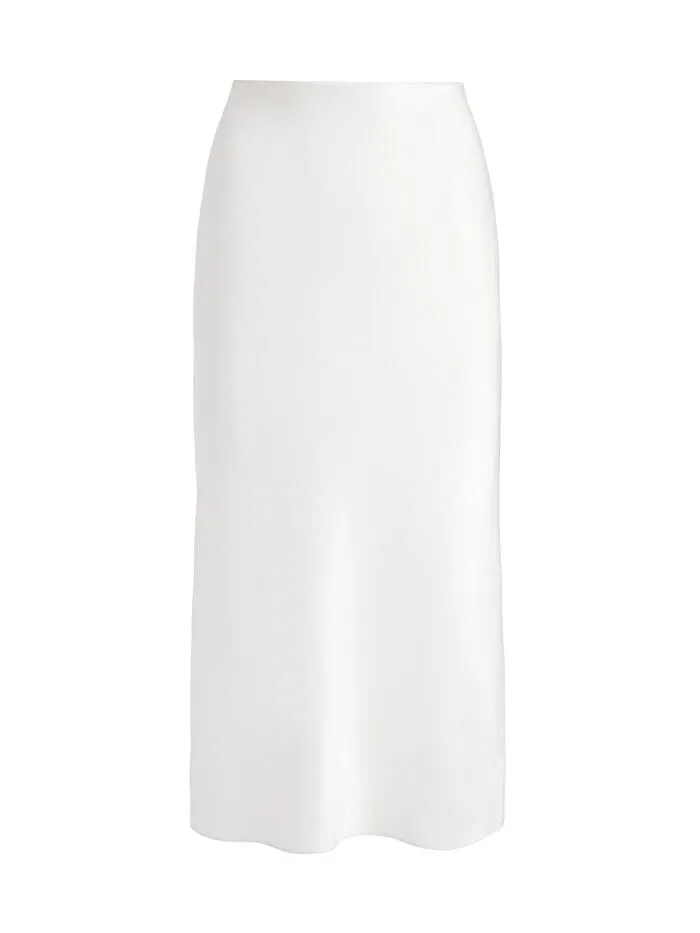 Alice Olivia SKIRTS WOMEN MAEVE SLIP SKIRT Off White