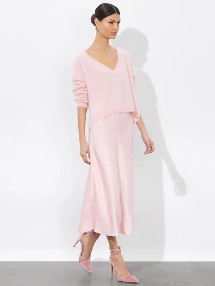 Alice Olivia SKIRTS WOMEN MAEVE SLIP SKIRT Shell Pink