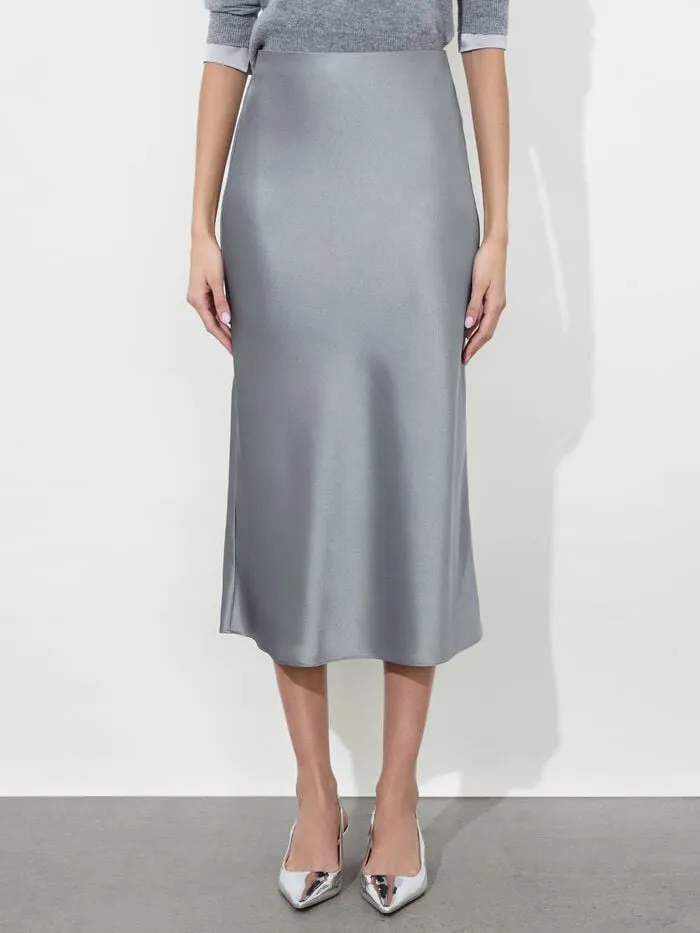Alice Olivia SKIRTS WOMEN MAEVE SLIP SKIRT Storm Grey