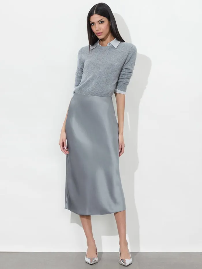 Alice Olivia SKIRTS WOMEN MAEVE SLIP SKIRT Storm Grey