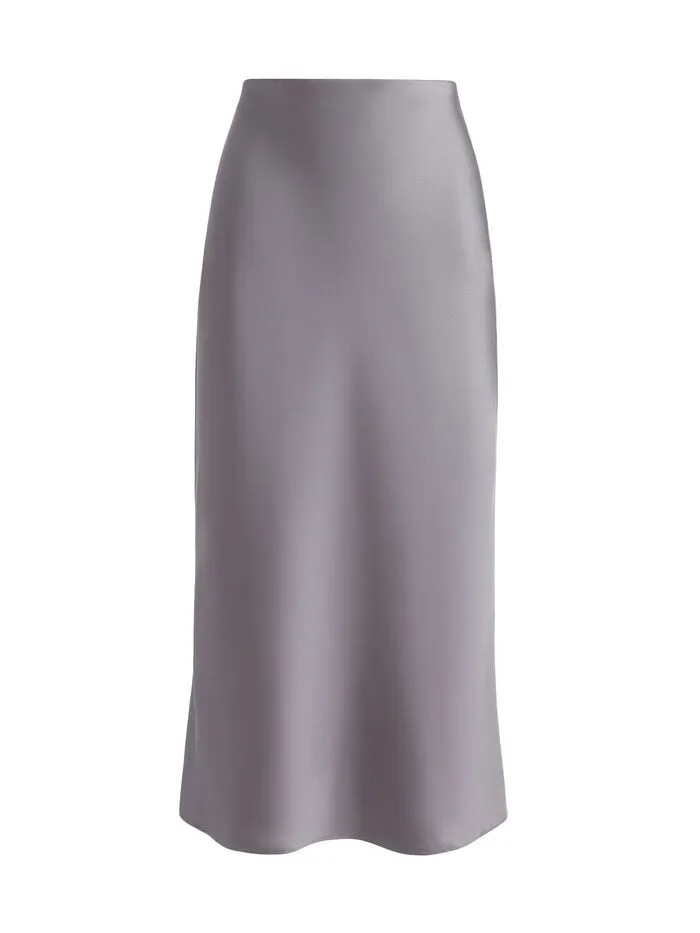 Alice Olivia SKIRTS WOMEN MAEVE SLIP SKIRT Storm Grey