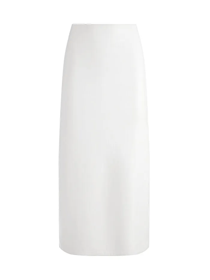 Alice Olivia SKIRTS WOMEN MAEVE VEGAN MIDI SKIRT Off White