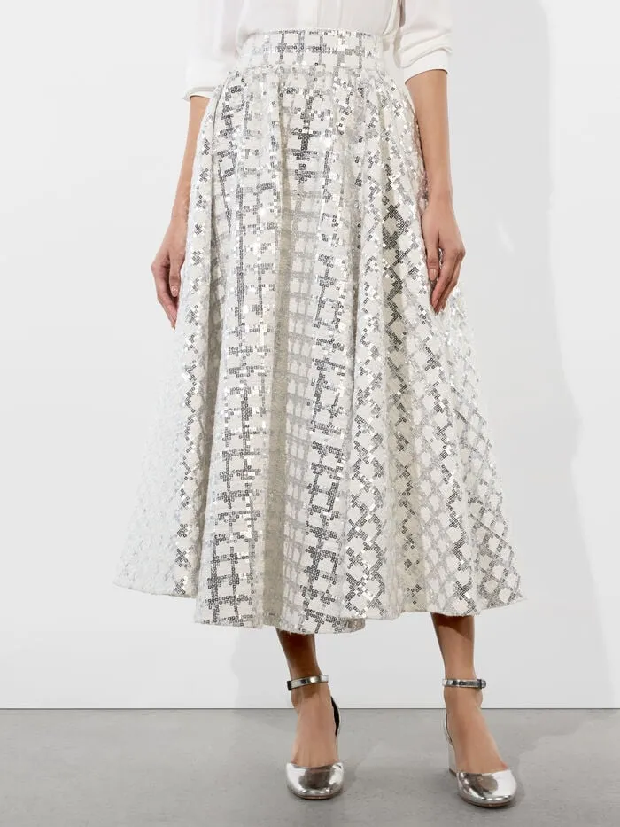 Alice Olivia SKIRTS WOMEN NILDA VOLUMINOUS SKIRT Off White