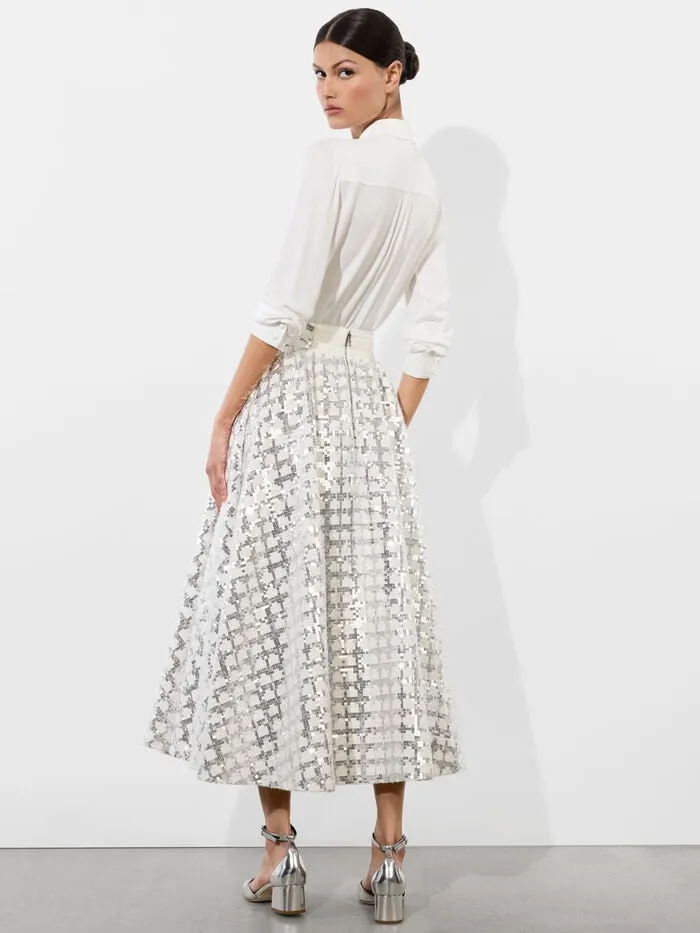 Alice Olivia SKIRTS WOMEN NILDA VOLUMINOUS SKIRT Off White