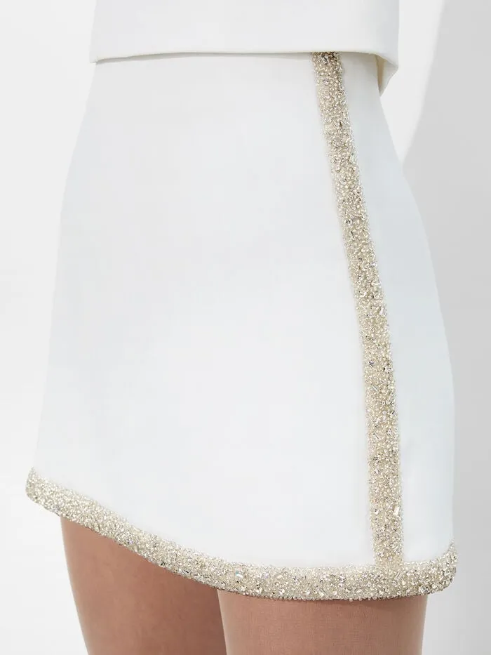 Alice Olivia SKIRTS WOMEN RILEY MINI SKIRT Off White