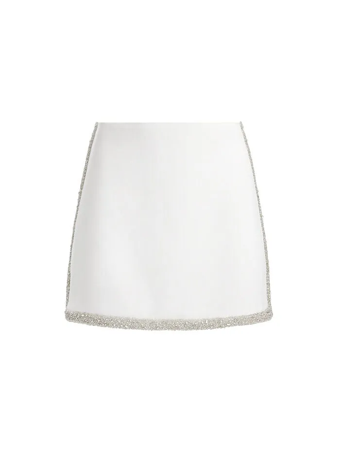 Alice Olivia SKIRTS WOMEN RILEY MINI SKIRT Off White