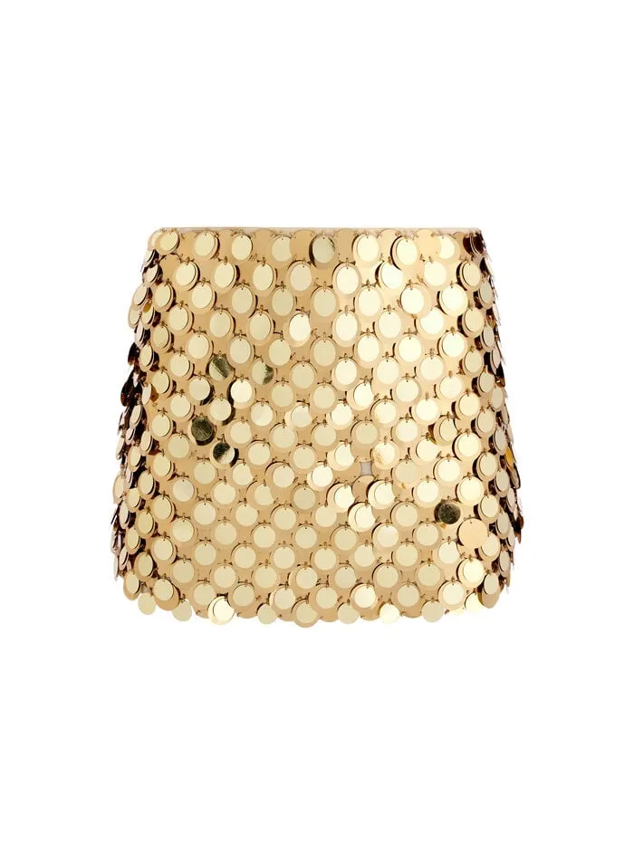 Alice Olivia SKIRTS WOMEN RUBI MICRO SKIRT Pale Goldandchampagne