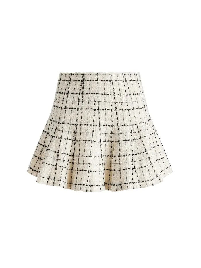 Alice Olivia SKIRTS WOMEN ZONA MINI SKIRT Off Whiteandblack