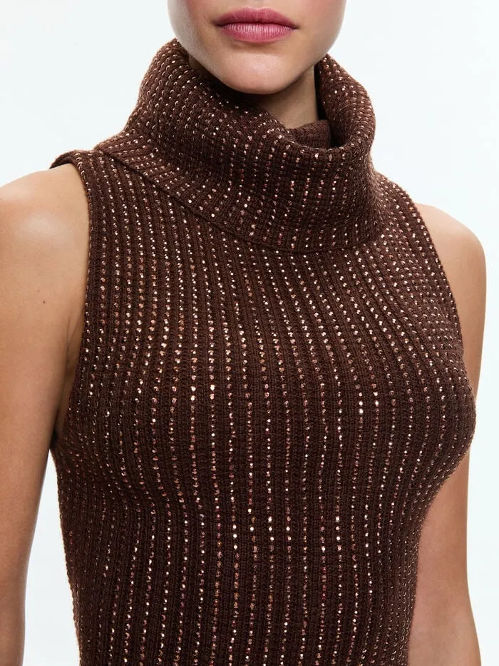 Alice Olivia SWEATERS WOMEN ALMA SHELL Espresso
