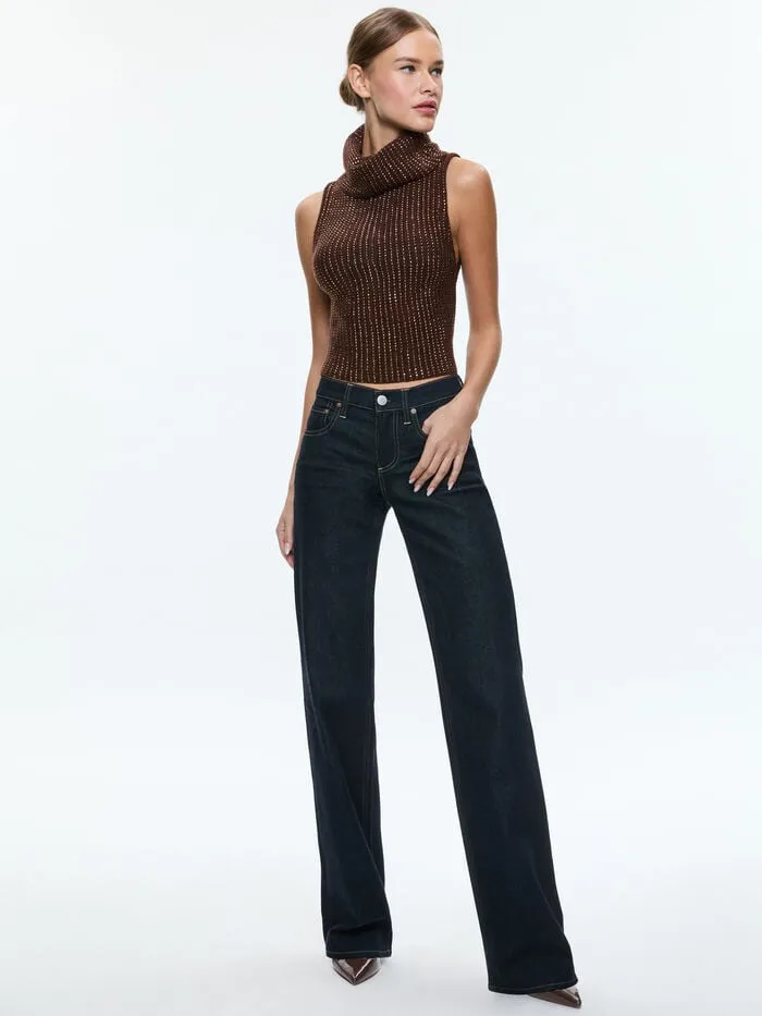 Alice Olivia SWEATERS WOMEN ALMA SHELL Espresso