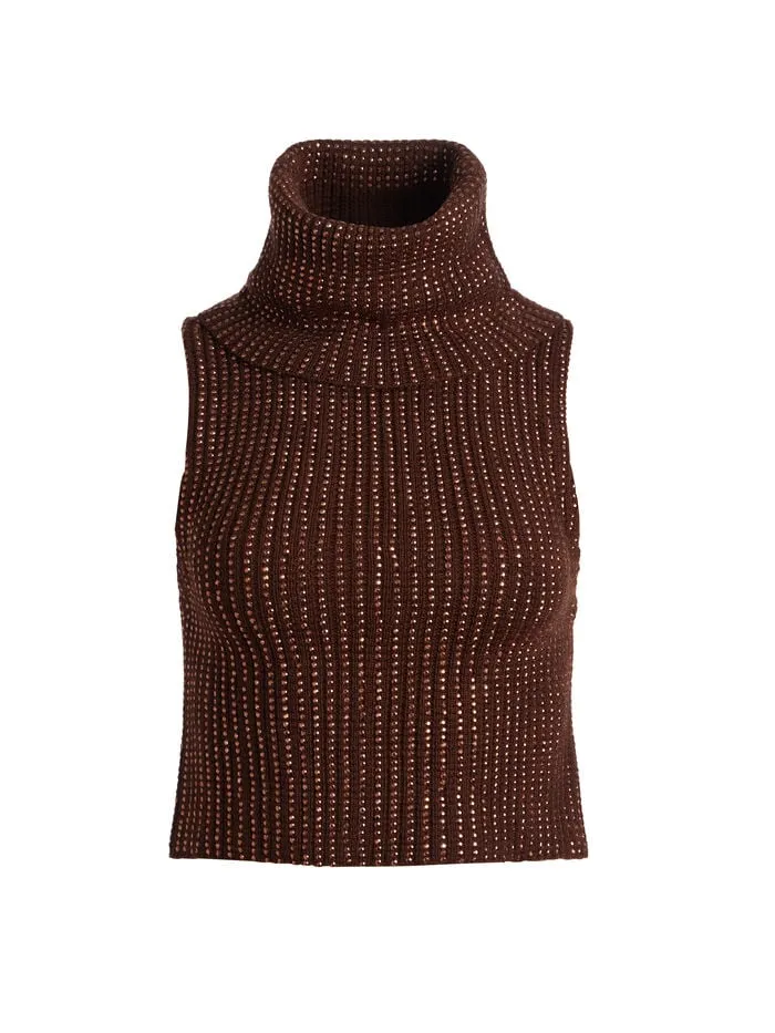 Alice Olivia SWEATERS WOMEN ALMA SHELL Espresso
