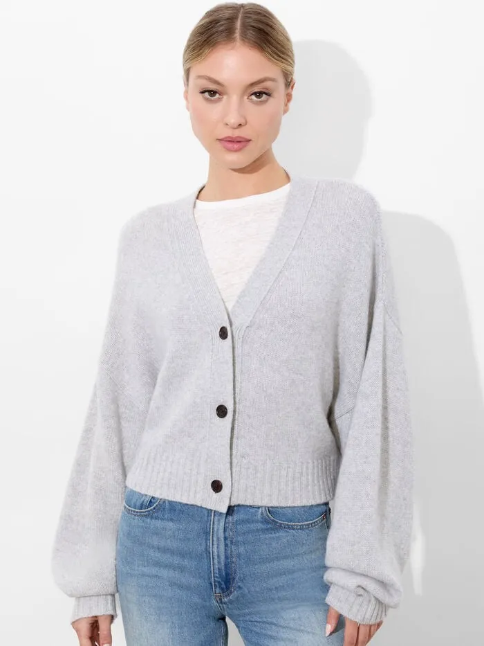 Alice Olivia SWEATERS WOMEN ATTICUS CARDIGAN Storm Grey Heather