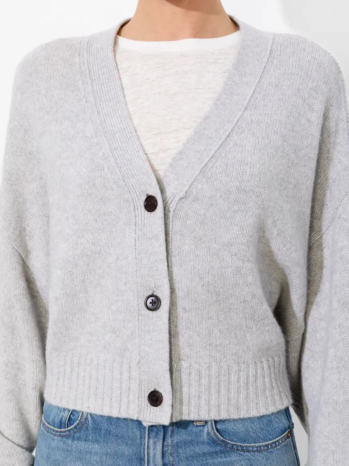 Alice Olivia SWEATERS WOMEN ATTICUS CARDIGAN Storm Grey Heather