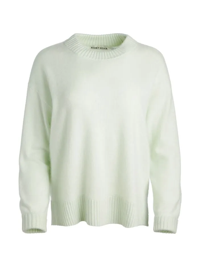 Alice Olivia SWEATERS WOMEN BARBRA PULLOVER Sea Spray