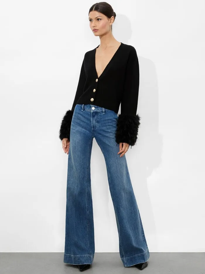 Alice Olivia SWEATERS WOMEN BRADLEY CARDIGAN Black