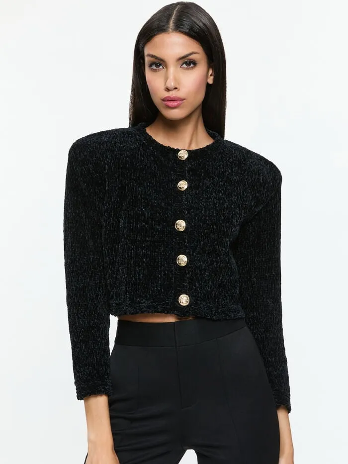 Alice Olivia SWEATERS WOMEN BREANNA CARDIGAN Black