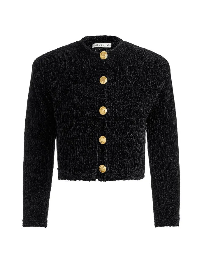 Alice Olivia SWEATERS WOMEN BREANNA CARDIGAN Black