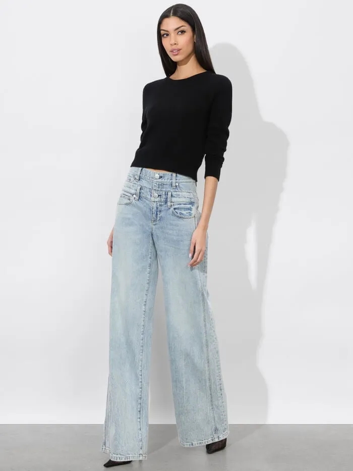 Alice Olivia SWEATERS WOMEN CAROLANN PULLOVER Black