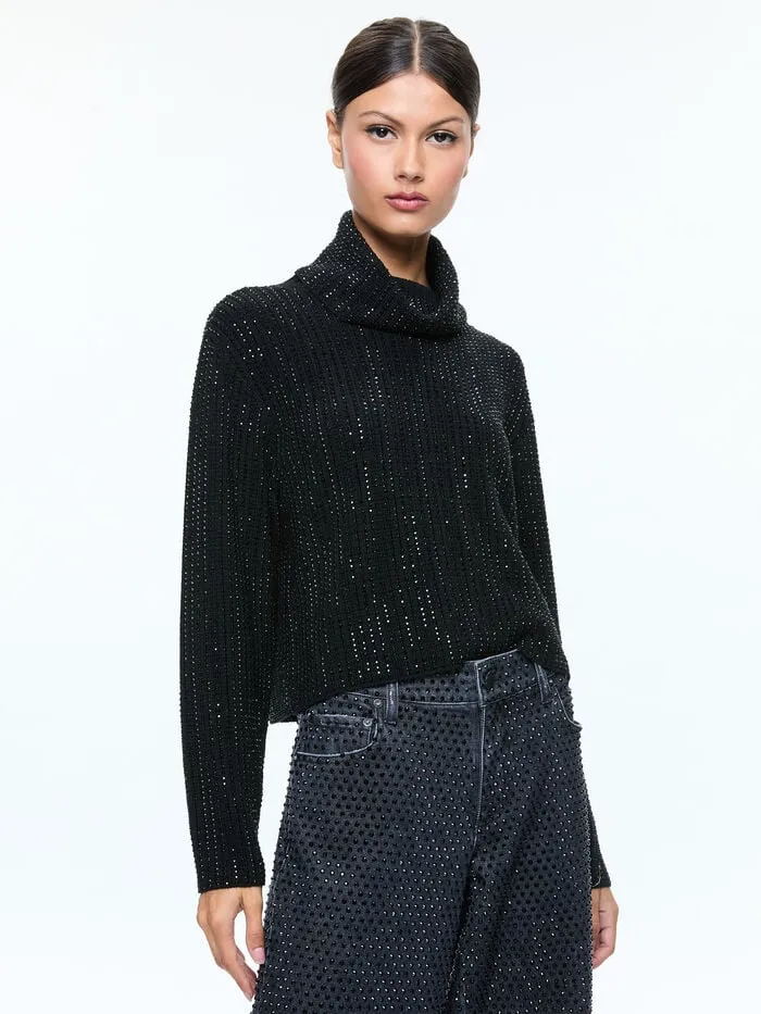 Alice Olivia SWEATERS WOMEN CORIN PULLOVER Black